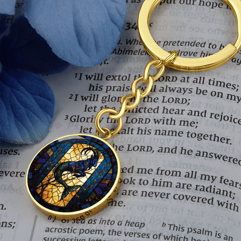 Capricorn Goat Keychain - Zodiac Pendant Jewelry