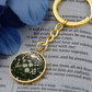 White Hawthorn Keychain - May Birth Flower Pendant Jewelry