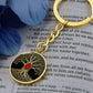 Tree of Life Keychain - Red Birthstone Design