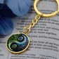 Nature & Circuit Yin Yang Pendant Keychain