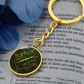 Compass Rose Keychain - Green Celtic Pendant Jewelry