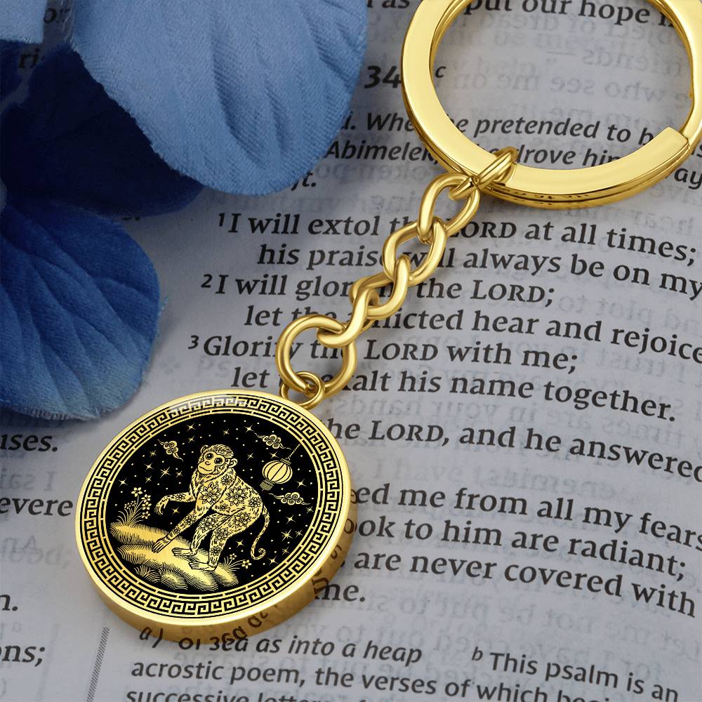 Monkey Keychain Chinese Zodiac Animal Pendant Jewelry