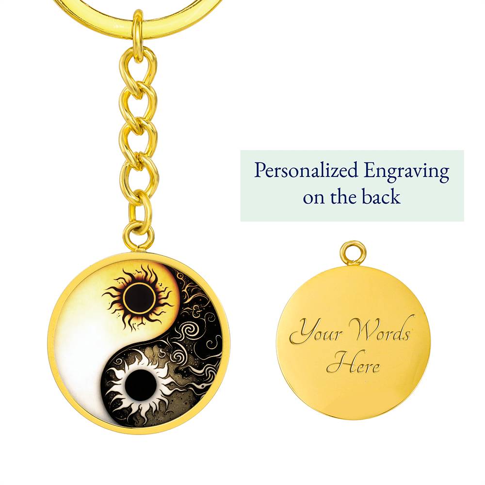 Sun and Moon Keychain