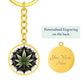 Marijuana Leaf Keychain