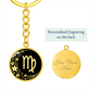 Virgo Zodiac Pendant Keychain