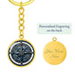 Compass Rose Keychain