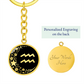 Aquarius Zodiac Keychain