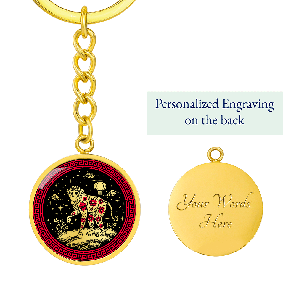 Monkey Keychain Chinese Zodiac Jewelry
