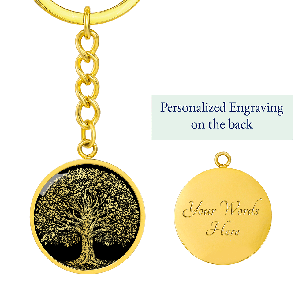 Oak Tree Keychain