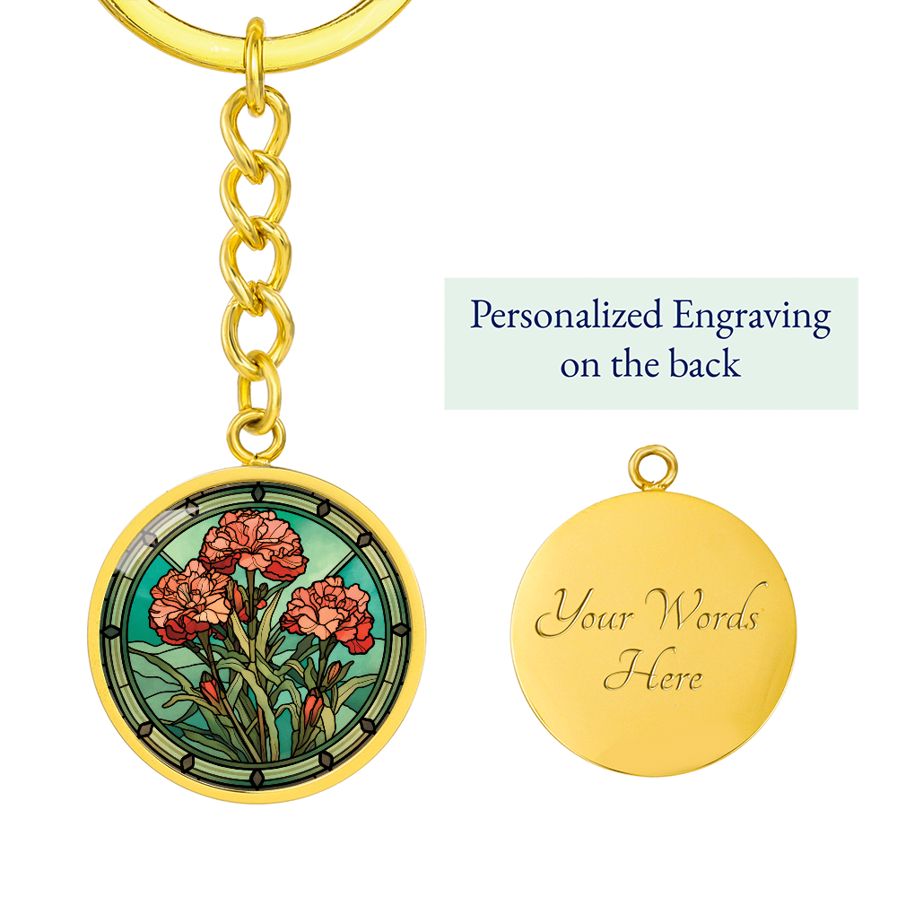 Carnation Keychain