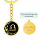 Libra Zodiac Pendant Keychain