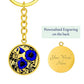 Blue Morning Glory Keychain