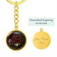 Red Rose Keychain - June Birth Flower Pendant Jewelry