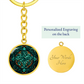 Teal Celtic Knot Keychain - Romantic Pendant Jewelry