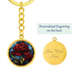 Carnation Keychain - January Birth Flower Pendant Jewelry