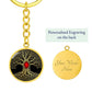 Tree of Life Keychain - Red Birthstone Design