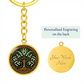 Celtic Tree of Life Pendant Keychain - Lily of the Valley May Birth Flower Jewelry