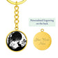 Moon and Rabbit Keychain