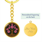 Celtic Tree of Life Pendant Keychain - Cosmos October Birth Flower Jewelry