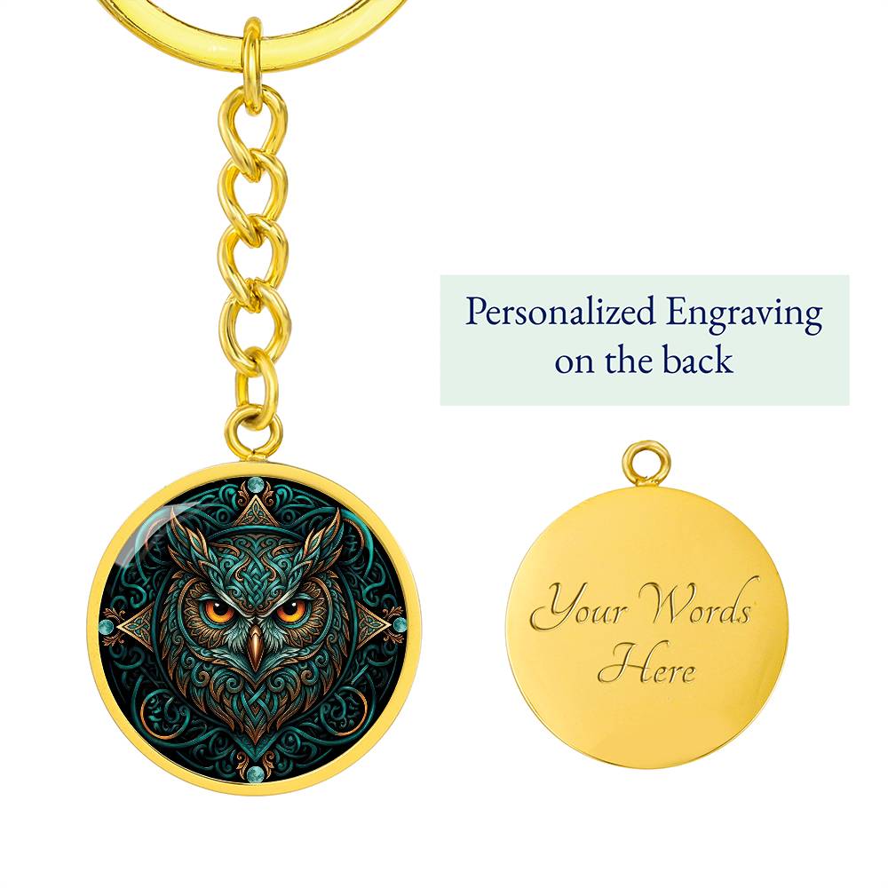 Celtic Owl Keychain – Symbolizing Wisdom and Spiritual Guidance