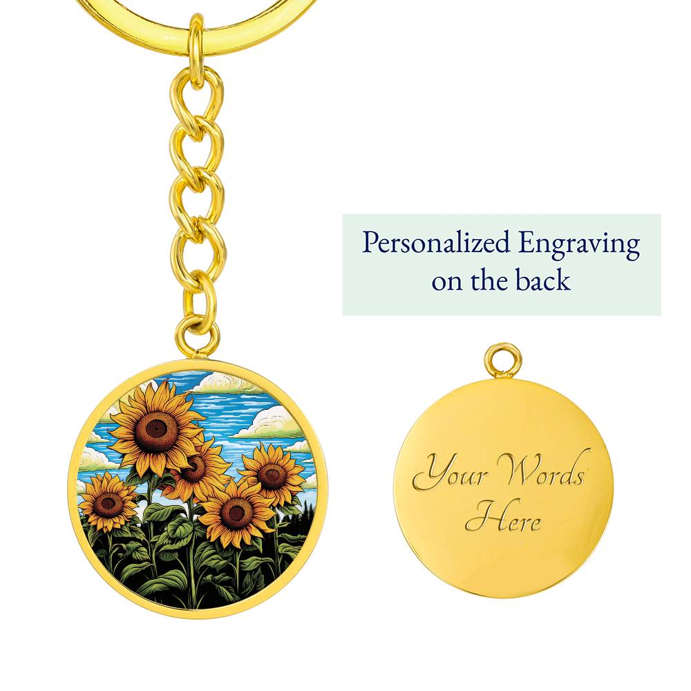 Sunflower Keychain