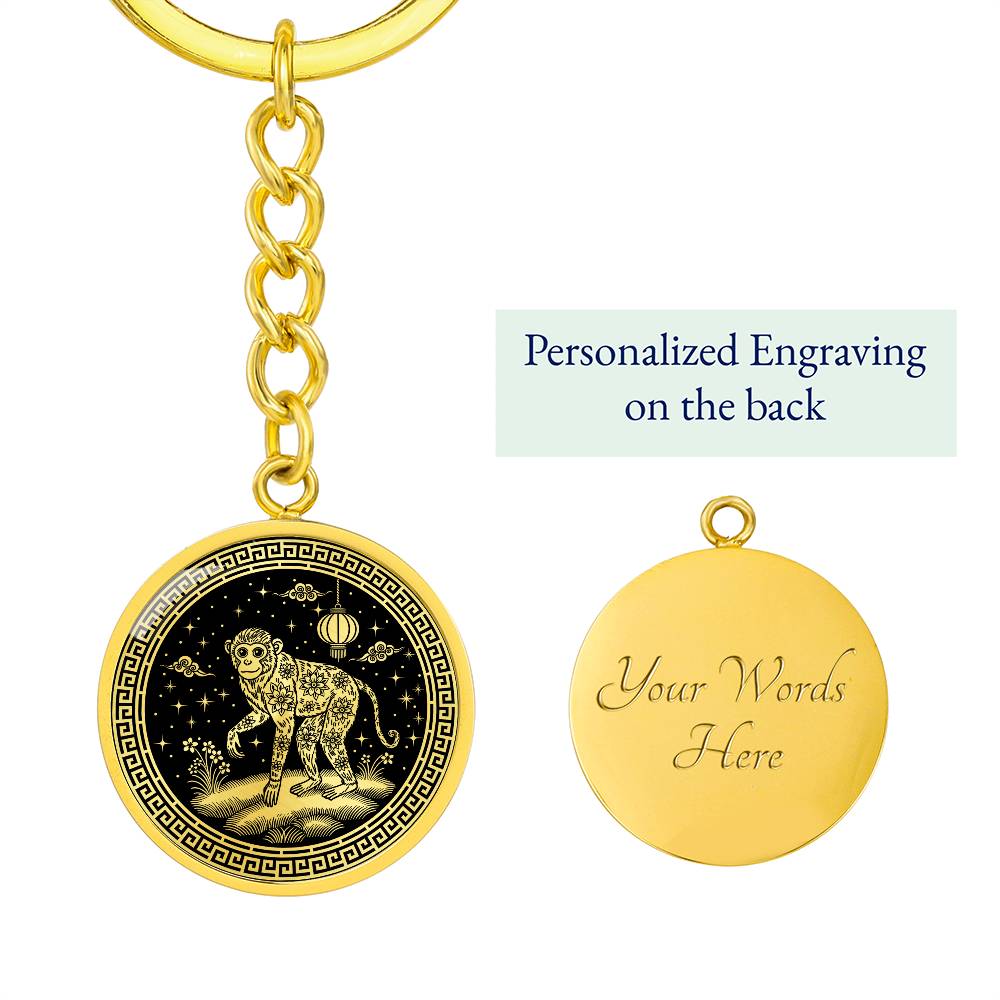 Monkey Keychain Chinese Zodiac Animal Pendant Jewelry